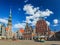 Riga Town Hall Square, House of the Blackheads and St. Peter\'s C