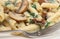 Rigatoni Pasta with Cheese and Mushroom Sauce