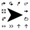 Right arrow flat vector icon in arrows pack