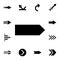 Right arrow flat vector icon in arrows pack
