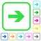 Right arrow vivid colored flat icons