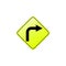 Right bend icon. Element of road signs icon for mobile concept and web apps. Colored Right bend icon can be used for web and mobil