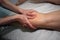A right calf massage by therapist