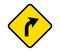 Right Curve Ahead Sign, Right Curve Symbol