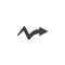 Right curve arrow vector icon