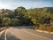 A right curve on a mountain road rural highway. Ixcateopan, Guerrero, Mexico