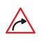 Right hand curve icon