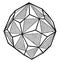 Right Handed Pentagonal Icositetrahedron, vintage illustration