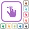 Right handed slide left gesture simple icons