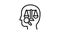 right law dictionary line icon animation