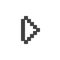 Right pixel arrow vector icon