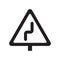 Right reverse bend sign icon. Trendy Right reverse bend sign log