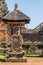 Right shrine in front of Kori Agung of Batuan temple, Ubud, Bali Indonesia