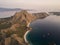 Right side coast from top view of `Padar Island` in a morning before sunrise, Komodo Island Komodo National Park, Labuan Bajo,