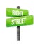 Right street road sign illustration design