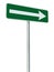 Right traffic route only direction street sign turn pointer green isolated roadside signage perspective white arrow icon pole post