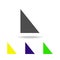 right triangle colored icons. Elements of Geometric figure colored icons. Can be used for web, logo, mobile app, UI, UX