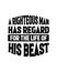 A righteous man has regard for the life of his beast. Hand drawn typography poster design