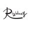 Rightness - simple inspire and motivational quote. Hand drawn beautiful lettering.