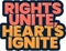 Rights Unite Vector Lettering