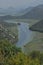 Rijeka CrnojeviÄ‡a, part of the Skadar Lake in Montenegro. Tourist cruises by boat on the beautiful meanders of the river flowing