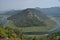 Rijeka CrnojeviÄ‡a, part of the Skadar Lake in Montenegro. Tourist cruises by boat on the beautiful meanders of the river flowing