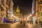 RIJEKA, CROATIA - MAY 22, 2019: Night view of Korzo pedestrian street in Rijeka, Croat