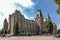 Rijksmuseum facade and central entrance in Amsterdam Netherlands