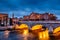 Riksdag Building and Norrbro Bridge in the Evening