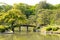 Rikugien Gardens in Tokyo, Japan. The construction of the park took place between 1695 and 1702