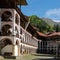 Rila monastery, Bulgaria - Part of the orthodox monastery with arch style construction