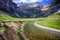 Rills and waterfalls in Spanish Pyrenees.