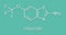 Riluzole amyotrophic lateral sclerosis ALS drug molecule. Skeletal formula.