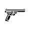 rimfire rifle glyph icon vector illustration