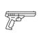 rimfire rifle line icon vector illustration