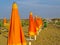 Rimini - Orange closed umbrellas