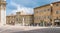 Rinascimento square in Urbino, city and World Heritage Site in the Marche region of Italy.