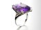 Ring with Amethyst. Jewelry background