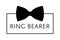 Ring Bearer sign Elegant Bow Tie Frame Ring Security Wedding party sign Wedding Outfit print