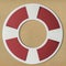 Ring buoy life saver icon isolated on background