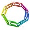 Ring of colorful paper clips