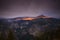 Ring of fire over Yosemite national park