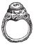 Ring of Frederick the Great vintage engraving