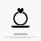 Ring, Heart, Proposal Solid Black Glyph Icon
