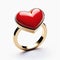 Ring with a heart. Romance of Valentine\\\'s Day