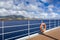 Ring life buoy on a deck of a ship