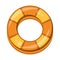 Ring lifesaver float summer isolated symbol