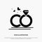 Ring, Marriage, Wedding, Love solid Glyph Icon vector