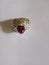 ring of natural stone name ruby â€‹â€‹stone red.