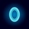 ring road icon in blue neon style. Element of racing for mobile concept and web apps icon. Thin line icon for website design and